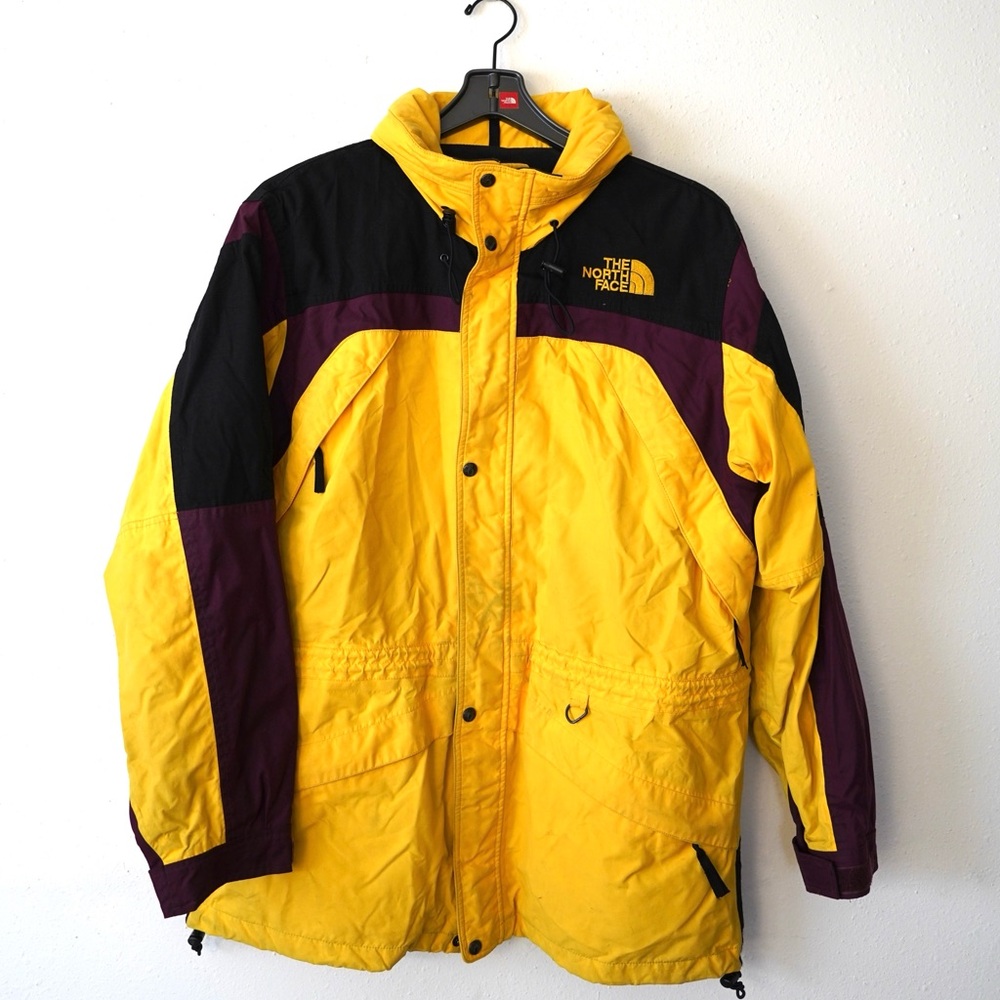 Vintage North Face Jacket Mens XL Yellow Extreme Gear Ski Snowboard 90s Parka